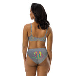 SYM Double Sided Grey Silver Recycled high-waisted Bikini