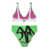 SYM Neon Green Recycled high-waisted Bikini