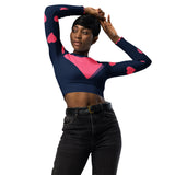 SYM Hearts Recycled Long-sleeve Crop Top