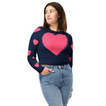 SYM Hearts Recycled Long-sleeve Crop Top