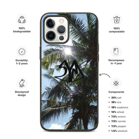 Biodegradable Cambodia Palm Trees iPhone Case