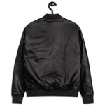 Faux Leather Black Bomber Jacket