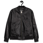 Faux Leather Black Bomber Jacket