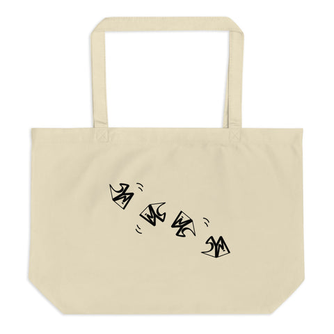 SYM Falling Logo Large Organic Cotton Tote Bag