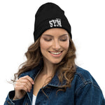 SYM essential 3D puffed Organic Cotton ribbed Beanie