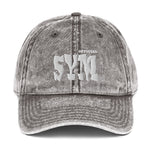 SYM Vintage Cotton Charcoal Gray Twill Cap