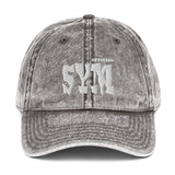 SYM Vintage Cotton Charcoal Gray Twill Cap