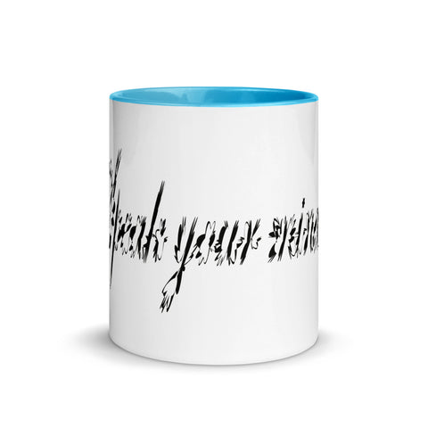 Speak Your Mind Mugs with colour inside